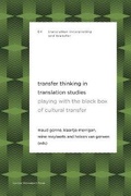 Cover: Transfer Thinking in Translation Studies - Leuven University Press