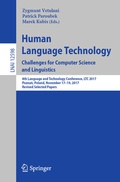 Cover: Human Language Technology. Challenges for Computer Science and Linguistics - Springer