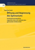 Cover: &Ouml;ffnung und Begrenzung des Gymnasiums - Waxmann