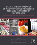 Cover: Design and Optimization of Innovative Food Processing Techniques Assisted by Ultrasound - Academic Press