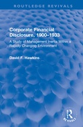 Cover: Corporate Financial Disclosure, 1900-1933 - Routledge