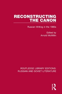 Abbildung von: Reconstructing the Canon - Routledge
