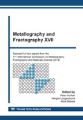 Cover: Metallography and Fractography XVII - Trans Tech Publications Ltd