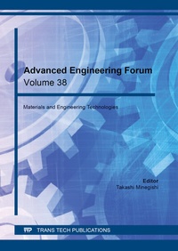 Enlarge image Cover: Advanced Engineering Forum Vol.38 - Trans Tech Publications Ltd