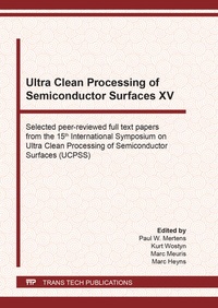 Enlarge image Cover: Ultra Clean Processing of Semiconductor Surfaces XV - Trans Tech Publications Ltd