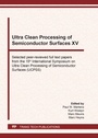 Cover: Ultra Clean Processing of Semiconductor Surfaces XV - Trans Tech Publications Ltd