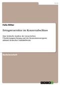 Cover: Ertragsteuers&auml;tze im Konzernabschluss - GRIN Verlag