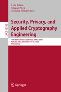 Cover: Security, Privacy, and Applied Cryptography Engineering - Springer