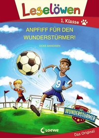 Abbildung von: Leselöwen 1. Klasse - Anpfiff für den Wunderstürmer! (Großbuchstabenausgabe) - Loewe