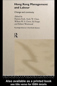 Enlarge image Cover: Hong Kong Management and Labour - Routledge