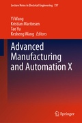 Cover: Advanced Manufacturing and Automation X - Springer