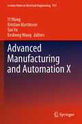 Cover: Advanced Manufacturing and Automation X - Springer