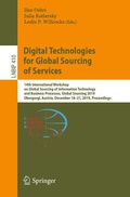 Cover: Digital Technologies for Global Sourcing of Services - Springer