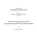 Cover: Studien zur griechischen Syntax dokumentarischer Papyri der r&ouml;mischen Zeit - Brill Deutschland