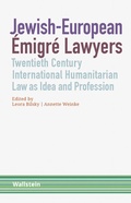 Cover: Jewish-European &Eacute;migr&eacute; Lawyers - Wallstein