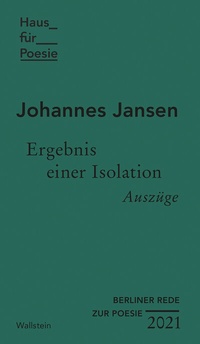 Enlarge image Cover: Ergebnis einer Isolation - Wallstein