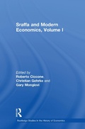 Cover: Sraffa and Modern Economics, Volume I - Routledge