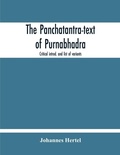 Cover: The Panchatantra-Text Of Purnabhadra. Critical Introd. And List Of Variants - ALPHA EDITION