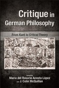 Cover: Critique in German Philosophy - De Gruyter