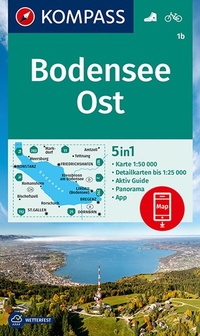 Abbildung von: KOMPASS Wanderkarte 1b Bodensee Ost 1:50.000 - KOMPASS-Karten