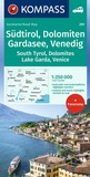 Bild: KOMPASS Autokarte Südtirol, Dolomiten, Gardasee, Venedig 1:250.000 - KOMPASS-Karten