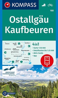Abbildung von: KOMPASS Wanderkarte 188 Ostallgäu, Kaufbeuren 1:50.000 - KOMPASS-Karten