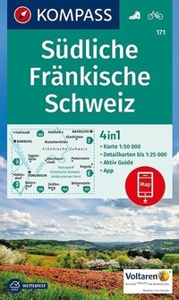 Abbildung von: KOMPASS Wanderkarte 171 Südliche Fränkische Schweiz 1:50.000 - KOMPASS-Karten