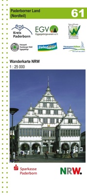 Abbildung von: Paderborner Land (Nordteil) Blatt 61, topographische Wanderkarte NRW - GeoMap