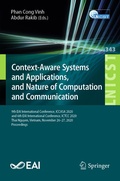 Cover: Context-Aware Systems and Applications, and Nature of Computation and Communication - Springer