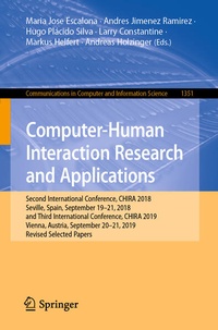 Enlarge image Cover: Computer-Human Interaction Research and Applications - Springer