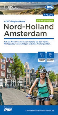 Abbildung von: ADFC-Regionalkarte Nord-Holland Amsterdam, 1:75.000, mit Tagestourenvorschläge, reiß- und wetterfest, E-Bike-geeignet, mit Knotenpunkten, GPS-Tracks Download - BVA BikeMedia