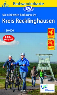 Abbildung von: Radwanderkarte BVA Die schönsten Radtouren im Kreis Recklinghausen, 1:50.000, reiß- und wetterfest, GPS-Tracks Download - BVA BikeMedia