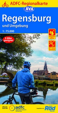 Abbildung von: ADFC-Regionalkarte Regensburg und Umgebung, 1:75.000, mit Tagestourenvorschlägen, reiß- und wetterfest, E-Bike-geeignet, GPS-Tracks Download - BVA BikeMedia