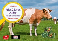 Abbildung von: Huhn, Schwein und Kuh. Tiere auf dem Bauernhof. Kamishibai Bildkarten und Memospiel - Don Bosco Medien