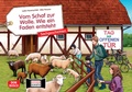 Cover: Vom Schaf zur Wolle. Wie ein Faden entsteht. Kamishibai Bildkartenset. - Don Bosco Medien
