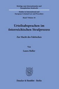 Abbildung von: Urteilsabsprachen im österreichischen Strafprozess. - Duncker & Humblot