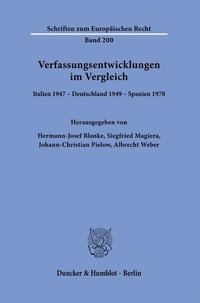 Abbildung von: Verfassungsentwicklungen im Vergleich. - Duncker & Humblot