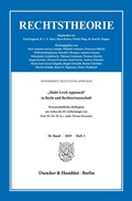 Cover: "Multi-Level-Approach" in Recht und Rechtswissenschaft. - Duncker & Humblot