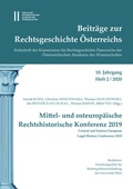 Cover: Beitr&auml;ge zur Rechtsgeschichte &Ouml;sterreichs, 10. Jahrgang, Heft 2/2020 - Verlag der &ouml;sterreichischen Akademie der Wissenschaften