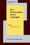 Cover: Give Constructions across Languages - John Benjamins Publishing Co