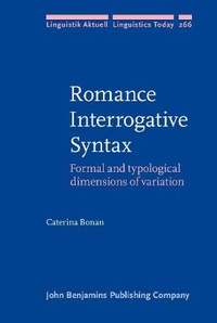 Enlarge image Cover: Romance Interrogative Syntax - John Benjamins Publishing Co