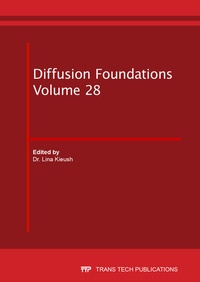 Enlarge image Cover: Diffusion Foundations Vol. 28 - Trans Tech Publications Ltd