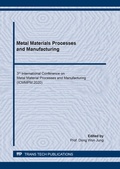 Cover: Metal Materials Processes and Manufacturing - Trans Tech Publications Ltd
