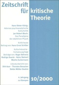 Cover: Zeitschrift f&uuml;r kritische Theorie / Zeitschrift f&uuml;r kritische Theorie, Heft 10 (2000) - zu Klampen Verlag
