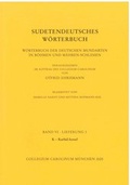 Cover: Sudetendeutsches W&ouml;rterbuch. W&ouml;rterbuch der deutschen Mundarten in B&ouml;hmen und M&auml;hren-Schlesien - Collegium Carolinum