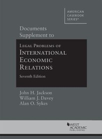Enlarge image Cover: Documents Supplement to Legal Problems of International Economic Relations - West Academic Press