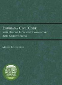 Abbildung von: Louisiana Civil Code with Official Legislative Commentary - West Academic Press