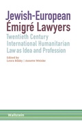 Cover: Jewish-European &Eacute;migr&eacute; Lawyers - Wallstein