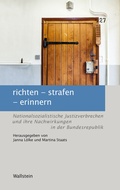 Cover: richten - strafen - erinnern - Wallstein