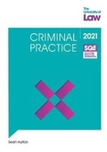 Cover: SQE - Criminal Practice - The University of Law Publishing Limited